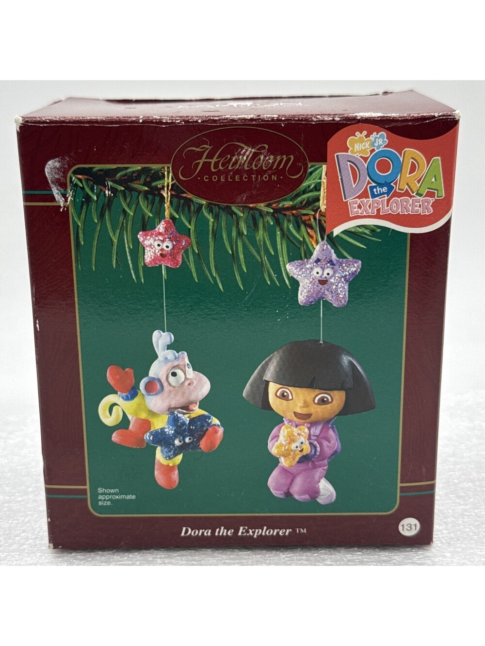 Carlton Cards Heirloom Dora the Explorer & Boots Christmas Ornaments Set 2003